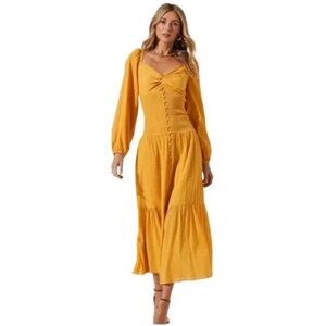 Astr the label mustard dress